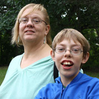 Parent Joan Cramer with son Graham in 2011.